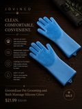 GroomEase Pet Grooming and Bath Massage Silicone Glove