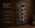 SpaceSaver 5-Tier Wall Mounted Pot Lid Organizer Rack