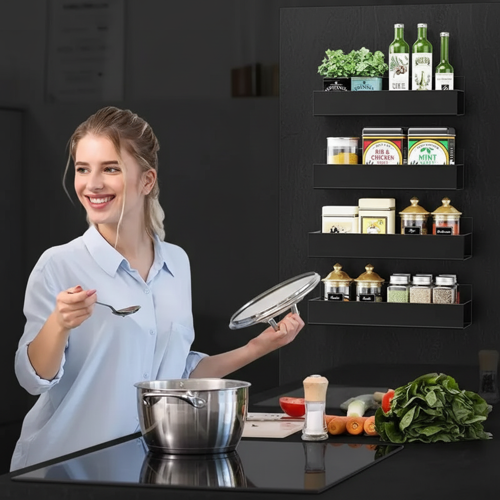 MagniStore Magnetic Spice Rack Set 4 Pack
